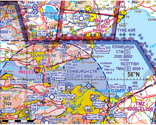 Flight Planner / Sky-Map ICAO-Karte Großbritannien