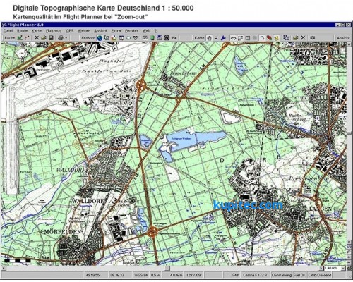 Flight Planner / Sky-Map Topographische Karte Bayern Nord