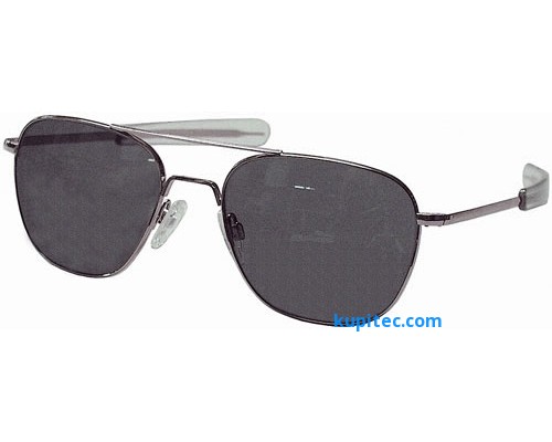 Солнцезащитные очки AO Original Pilot Sunglasses®, ширина линз 57 мм, рамка матовый хром