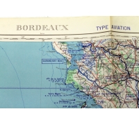 Историческая карта Франции Бордо 1956