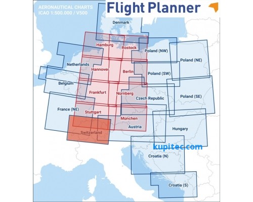 Flight Planner / Sky-Map Visual 500 Karte Schweiz