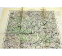 Историческая карта Франции Лимож 1956