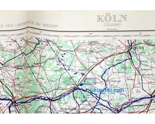 Историческая карта Кельна 1954 года