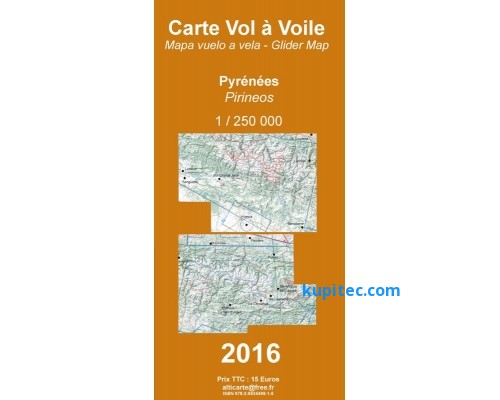 Segelflugkarte Pyrenäen 2020