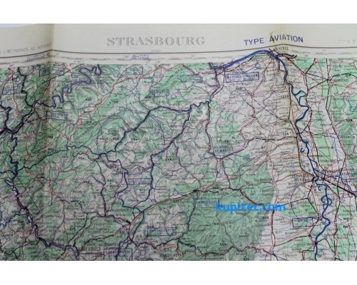 Историческая карта Франции Страсбург 1956 г.