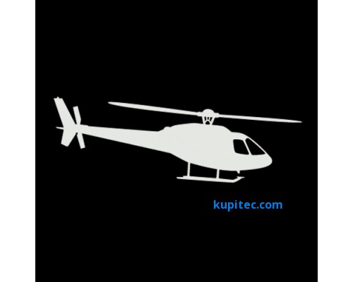 Наклейка с рисунком самолета "Eurocopter" черная