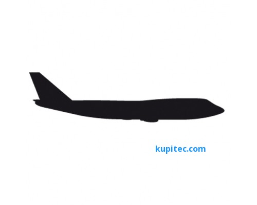 Наклейка с рисунком самолета "Eurocopter", черная