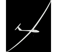 Наклейка с рисунком самолета 'Glider 4', белая, очень большая