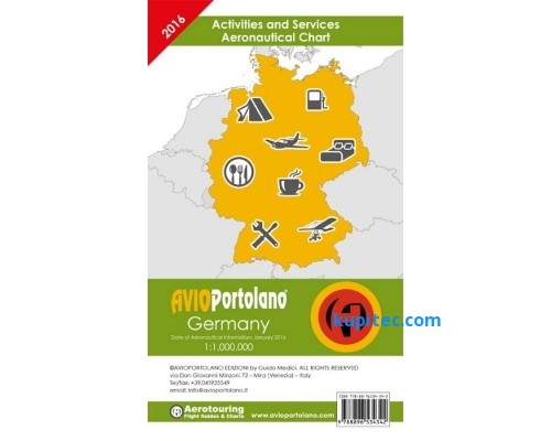 Avioportolano Flugplatz-Informationskarte Deutschland