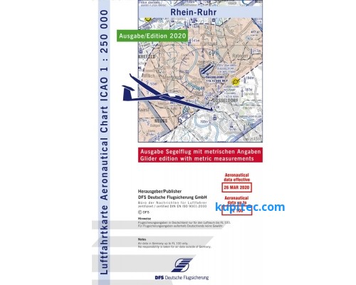ICAO Segelflugkarte Rhein-Ruhr